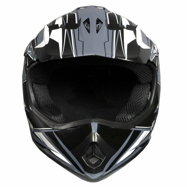 Helmet, Gx3 Youth Mx-Blk/Silver-Ys, Raider, Mfr#: 2131913